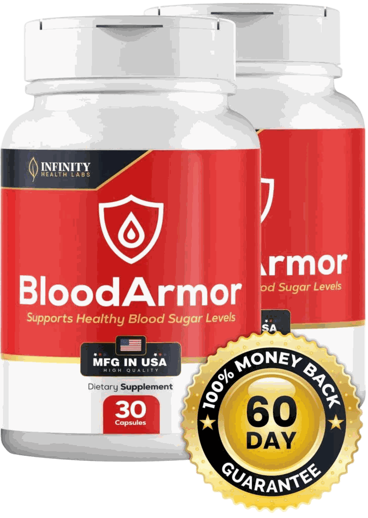 BloodArmor blood sugar support, 2-bottle pack with 60-day money-back guarantee